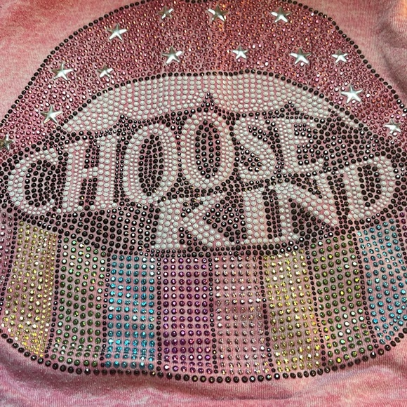 Butter Super Soft Pink girls hoodie with rhinestones Size small/5 - Picture 2 of 6